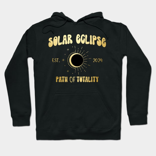 Total Solar Eclipse Path of Totality Countdown April 8th 2024 Hoodie by inksplashcreations